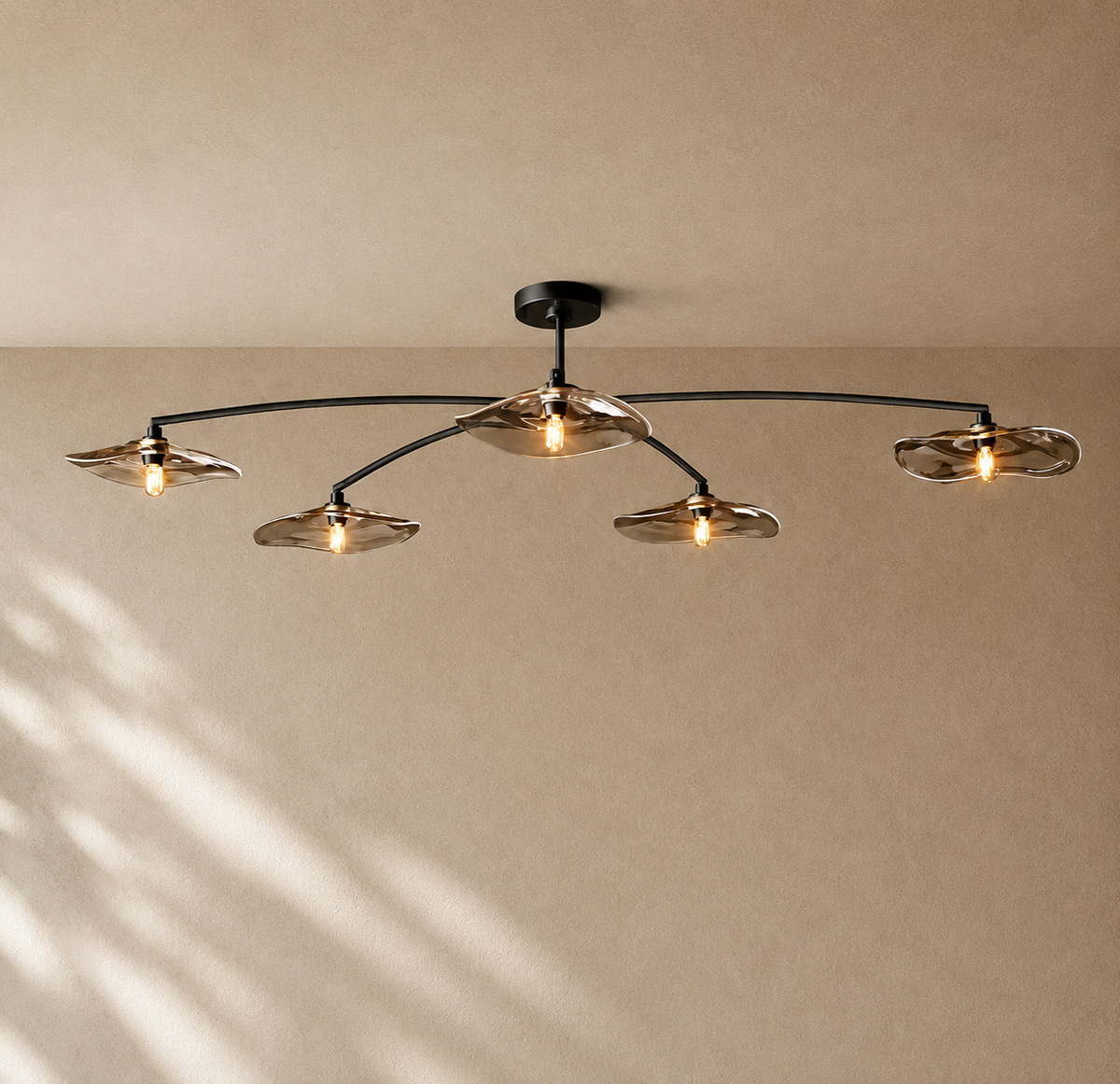 LILY GLASS FLUSHMOUNT 48“