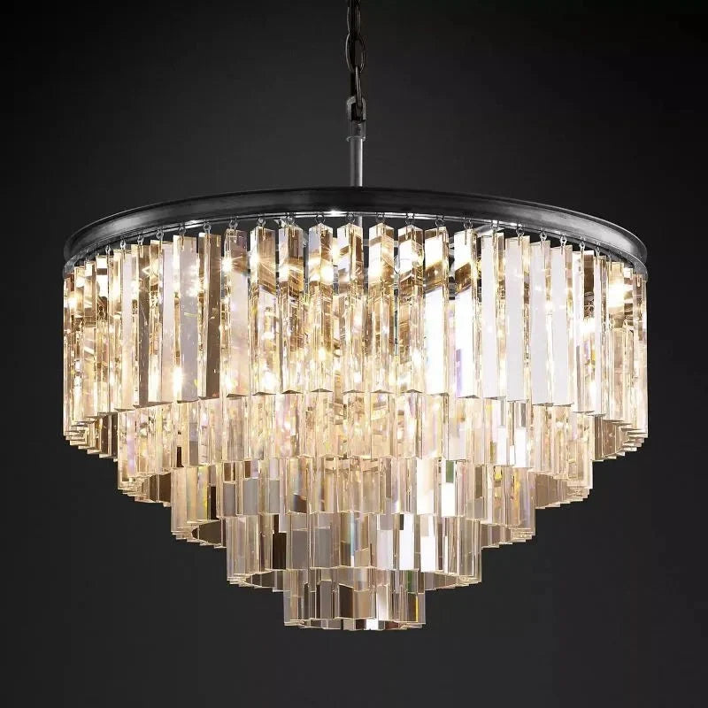 1920s Odeen Round Chandelier - cyranlighting