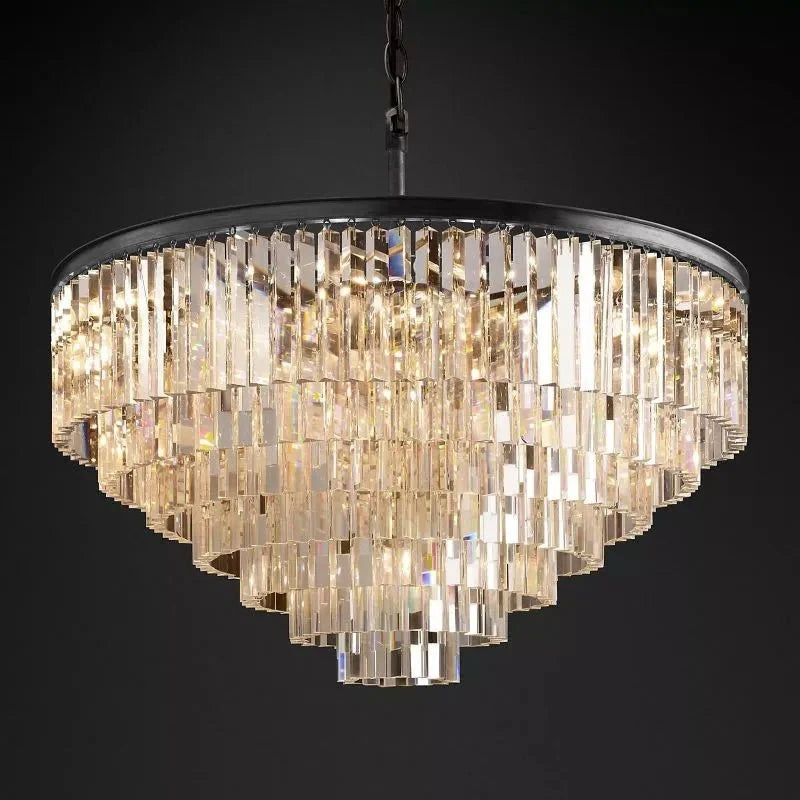 1920s Odeen Round Chandelier - cyranlighting