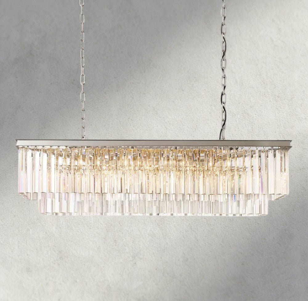1920S Rectangular Chandelier 40", 49", 59" - cyranlighting