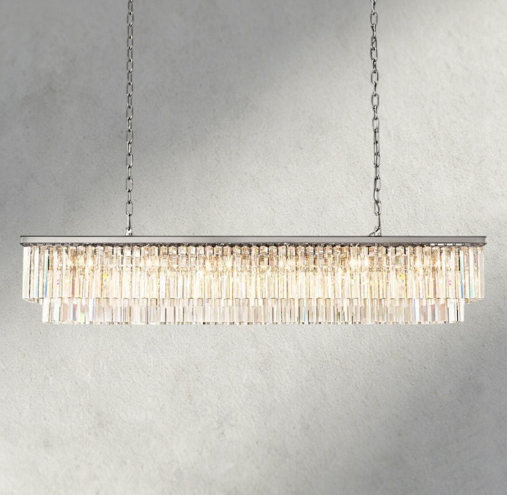 1920S Rectangular Chandelier 40", 49", 59" - cyranlighting