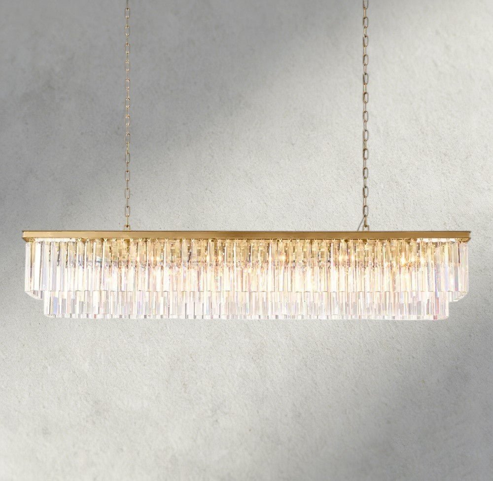 1920S Rectangular Chandelier 40", 49", 59" - cyranlighting