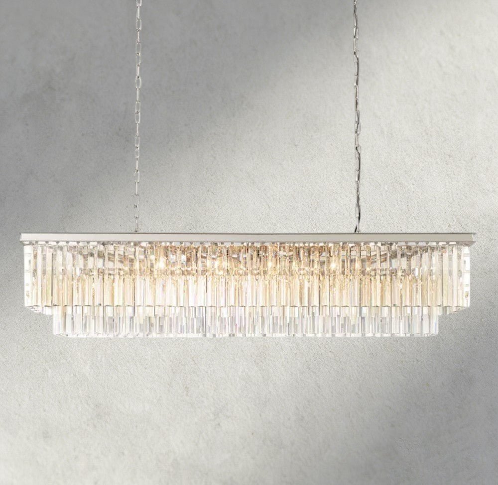 1920S Rectangular Chandelier 40", 49", 59" - cyranlighting