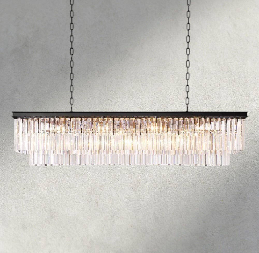 1920S Rectangular Chandelier 40", 49", 59" - cyranlighting
