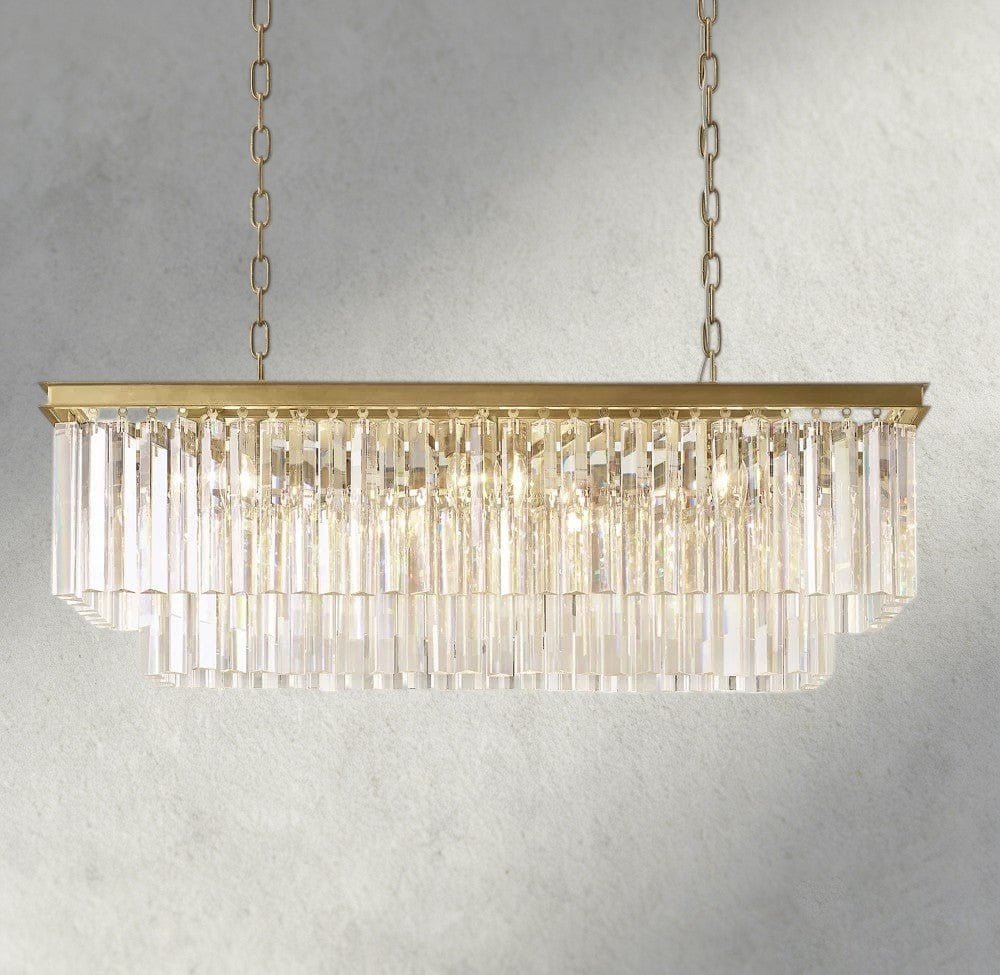 1920S Rectangular Chandelier 40", 49", 59" - cyranlighting