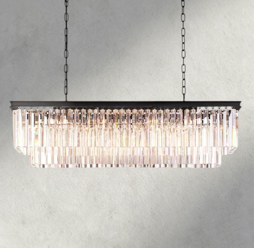 1920S Rectangular Chandelier 40", 49", 59" - cyranlighting