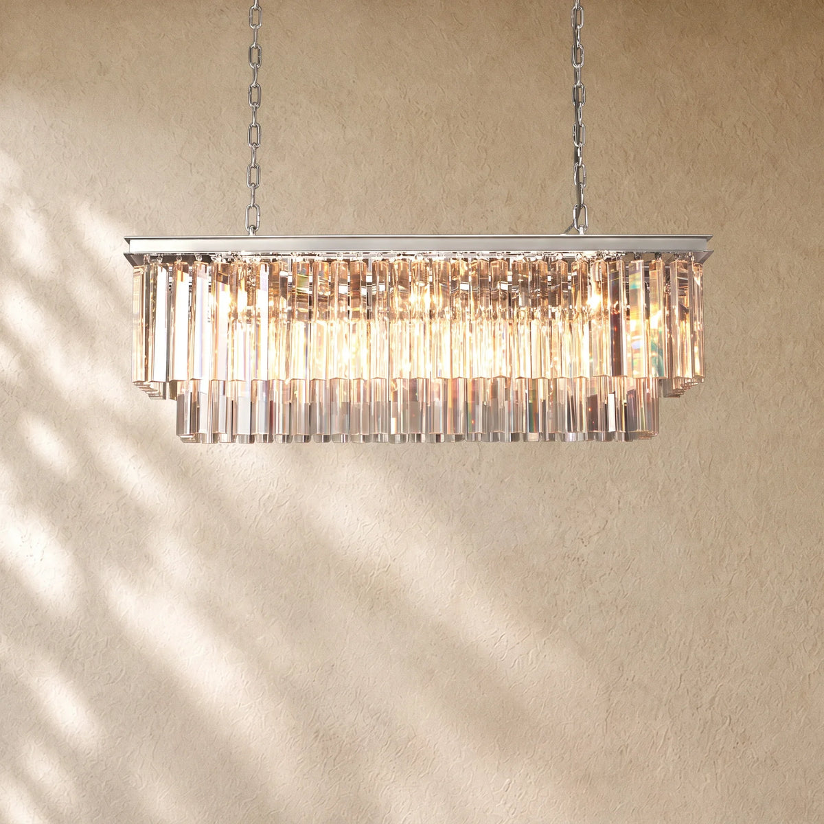 1920s Rectangular Chandelier 40" 49" 59"