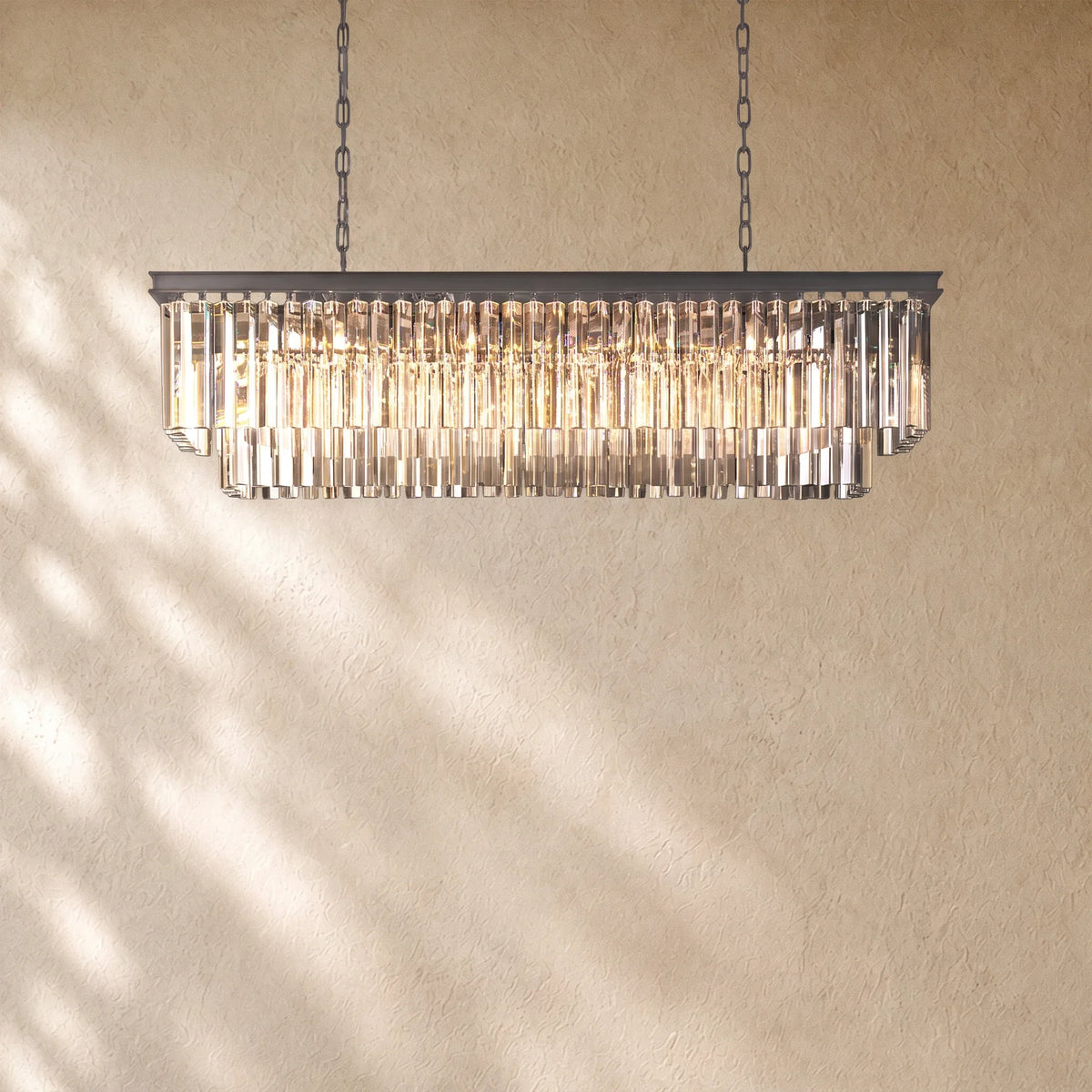1920s Rectangular Chandelier 40" 49" 59"