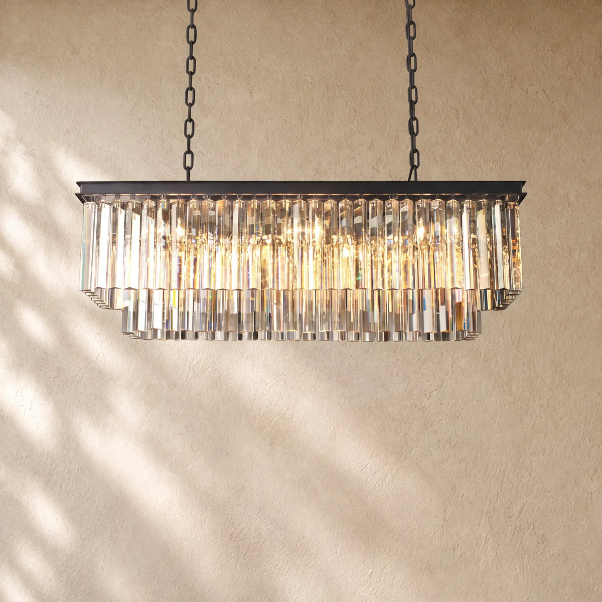1920s Rectangular Chandelier 40" 49" 59"