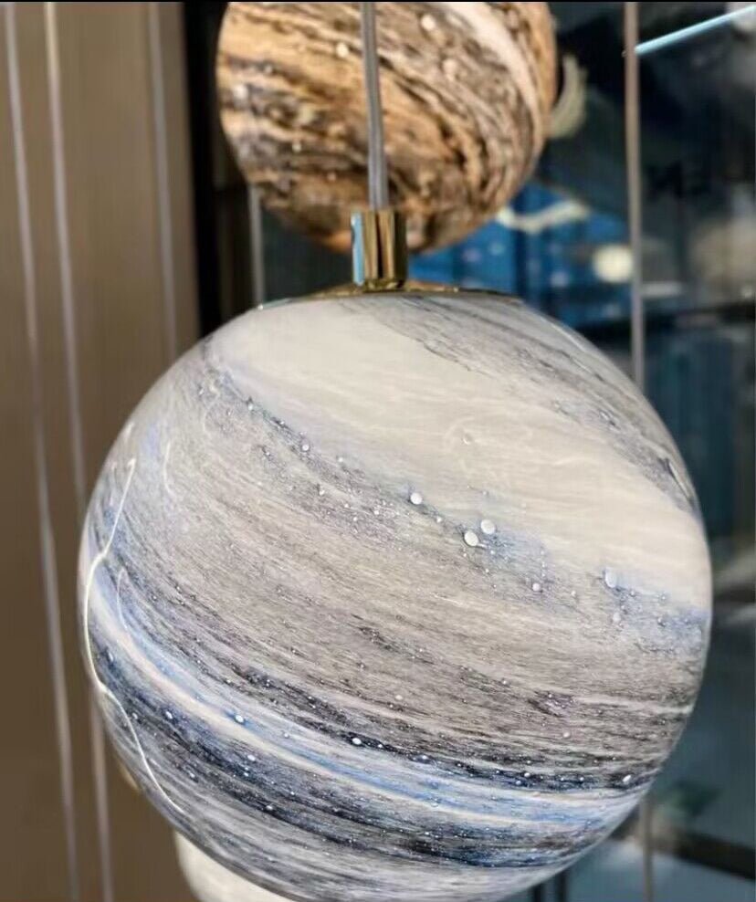 2023 New Nordic Planet Creative Long Pendant Chandelier For Staircase/Foyer/High - ceiling Hallway - cyranlamps