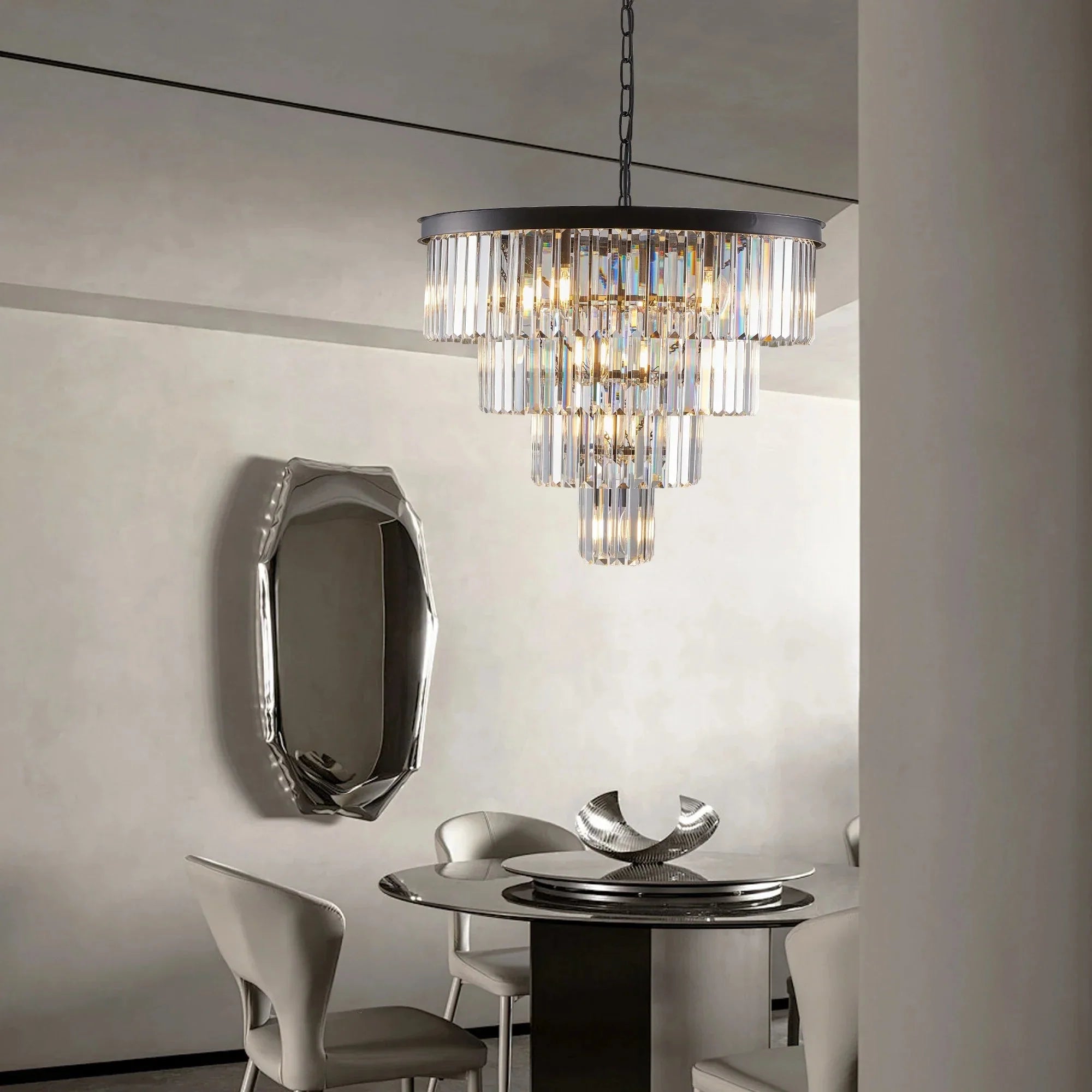 23" Gio Crystal Chandelier - cyranlamps