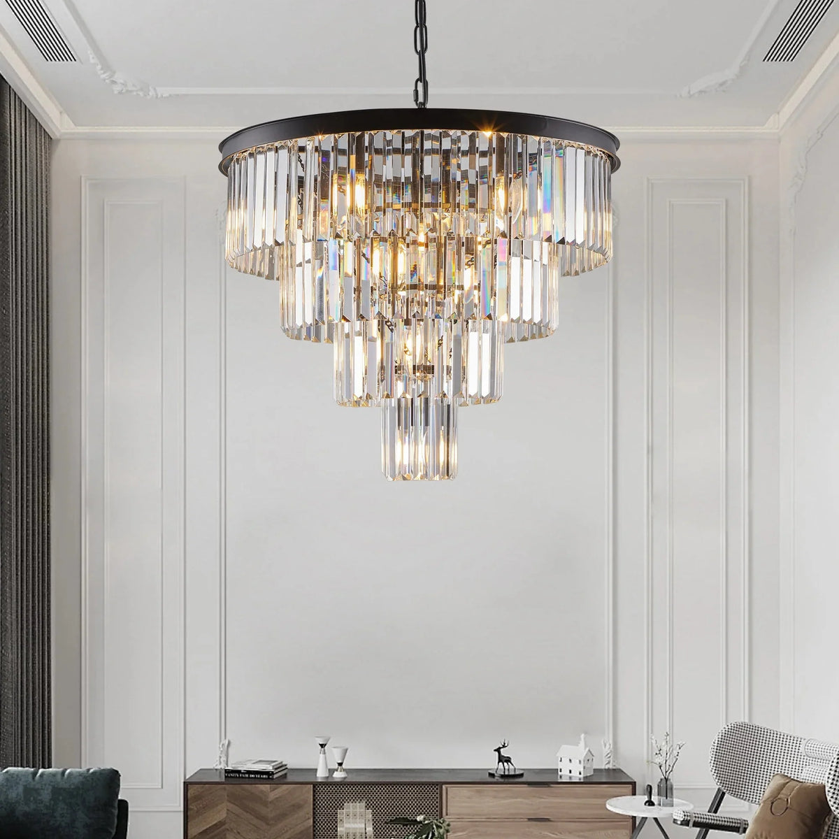 23" Gio Crystal Chandelier - cyranlamps