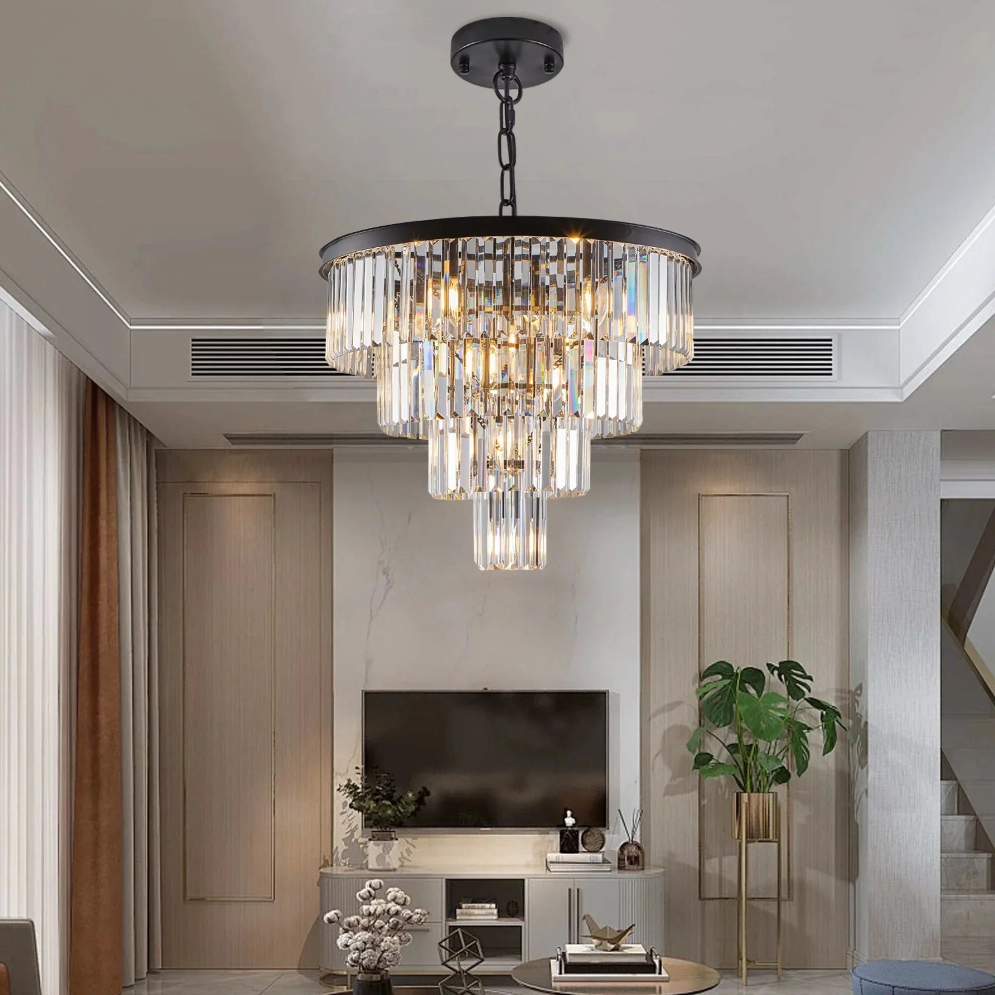 23" Gio Crystal Chandelier - cyranlamps