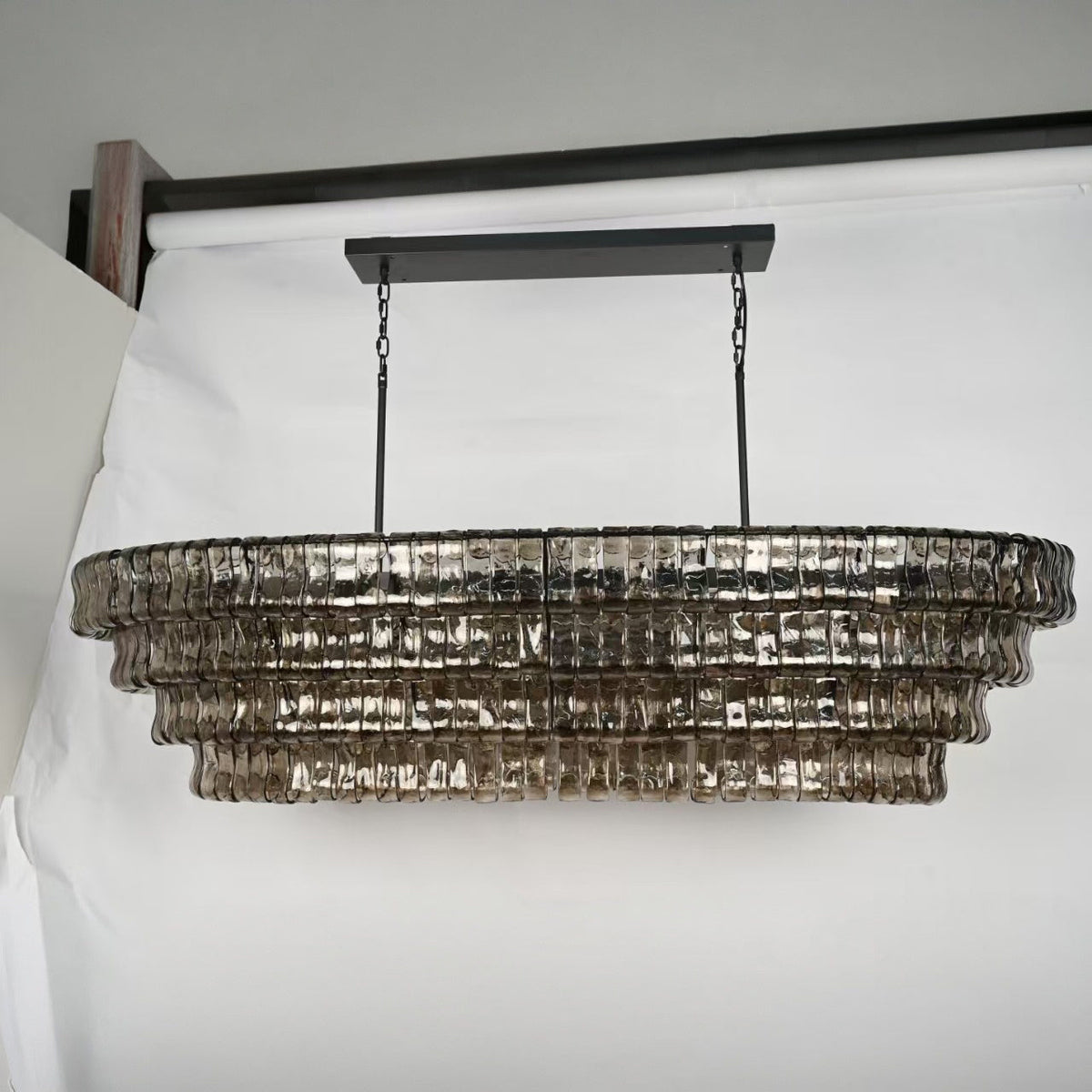 Ghiaccio Glass Oval Chandelier 54''65''