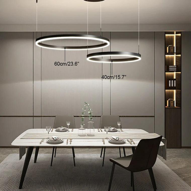 Grandeur Multi Rings Black Chandelier