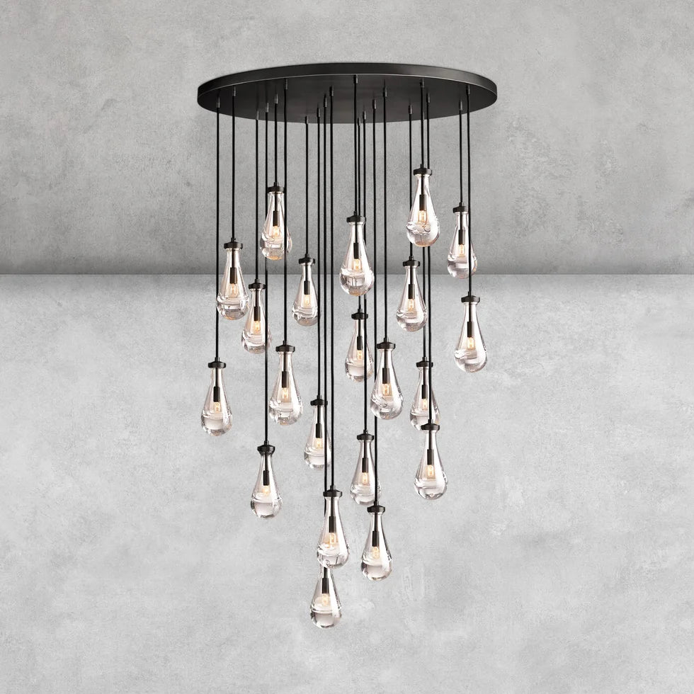 Raindrop Round Chandelier 47"