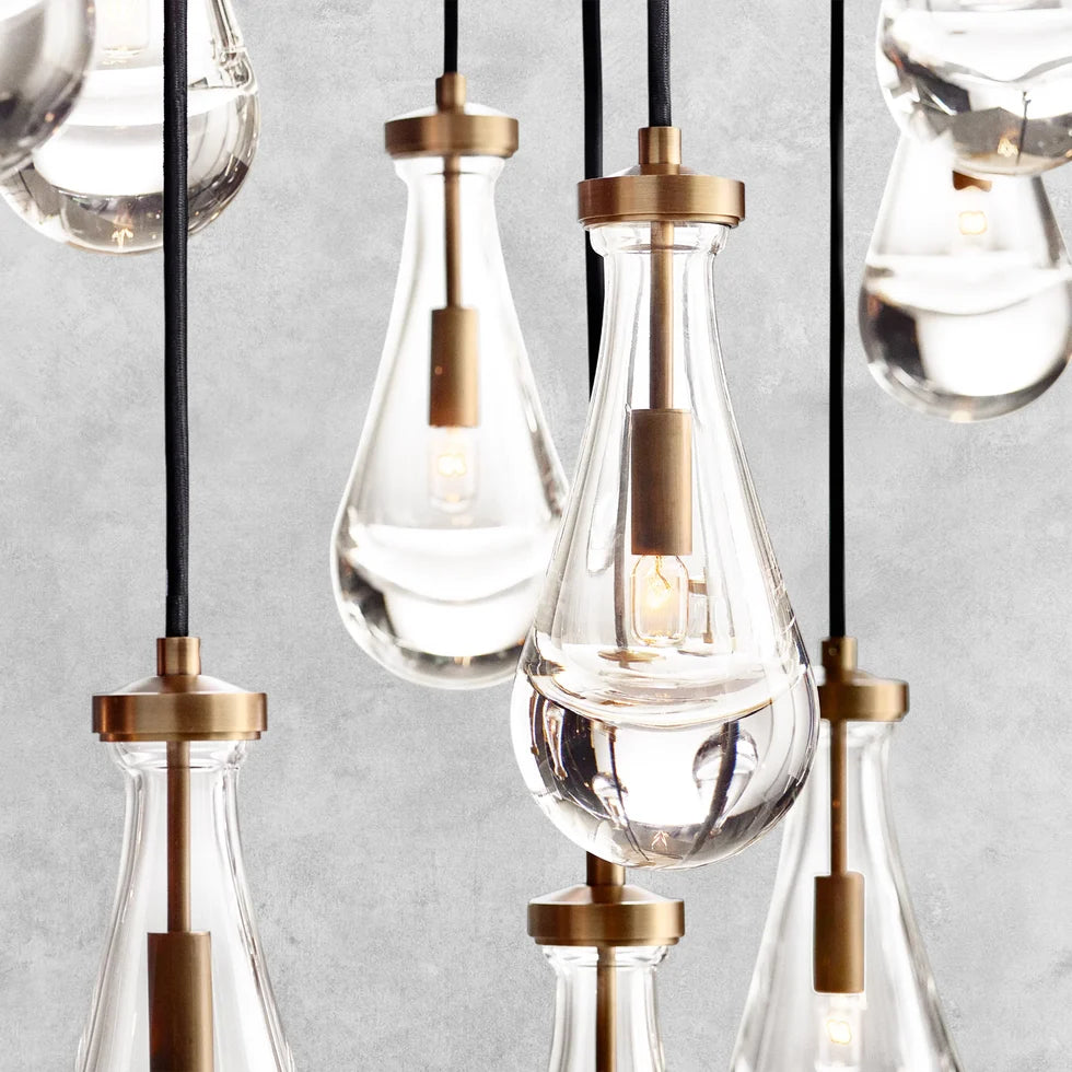 Raindrop Rectangular Chandelier 54"