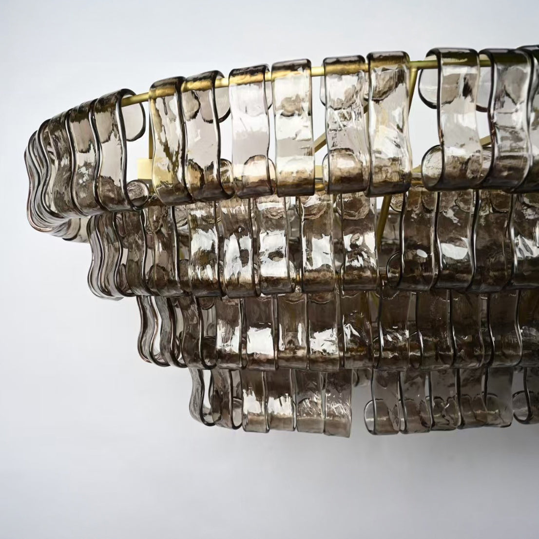 Ghiaccio Glass Oval Chandelier 54''65''