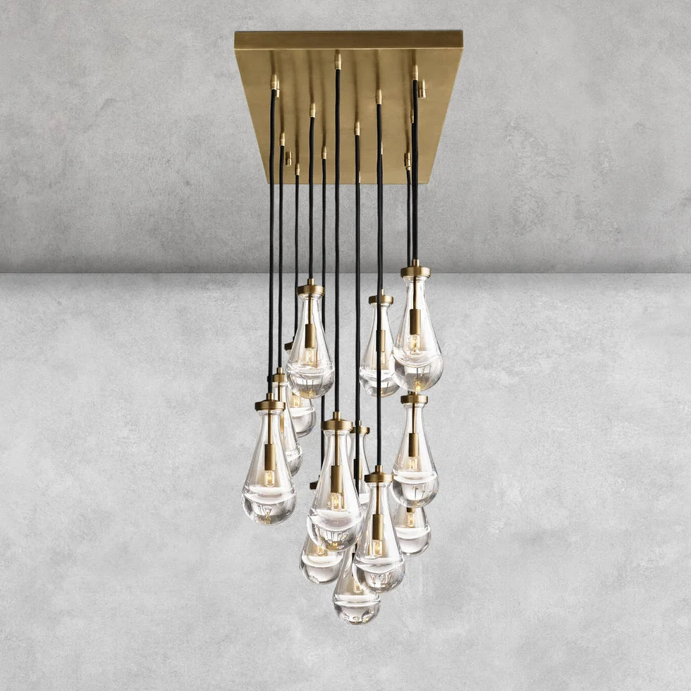 Raindrop Rectangular Chandelier 54"