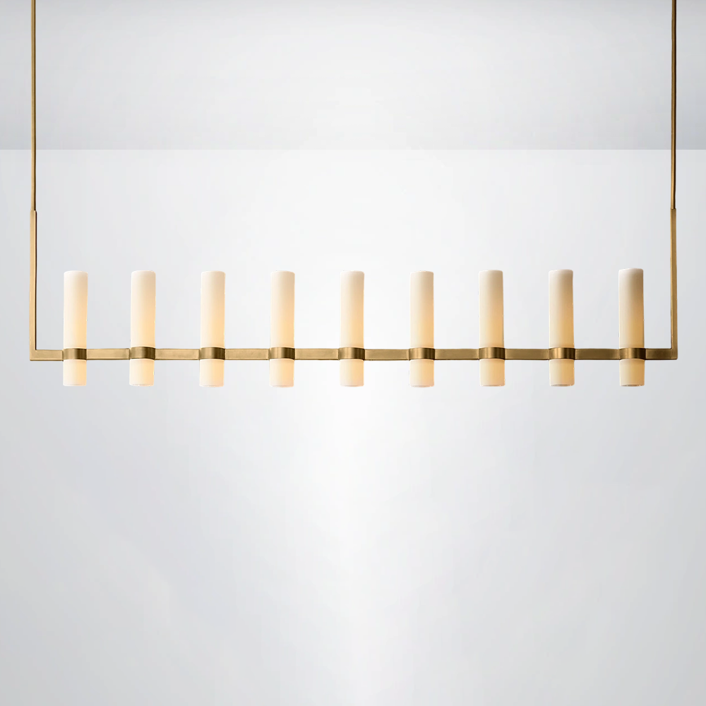Summit Milk Linear Glass Chandelier