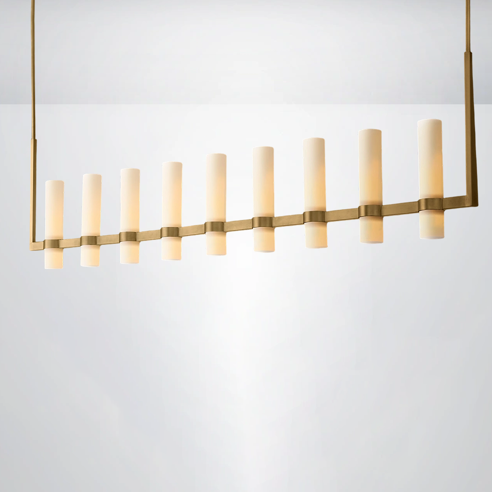 Summit Milk Linear Glass Chandelier