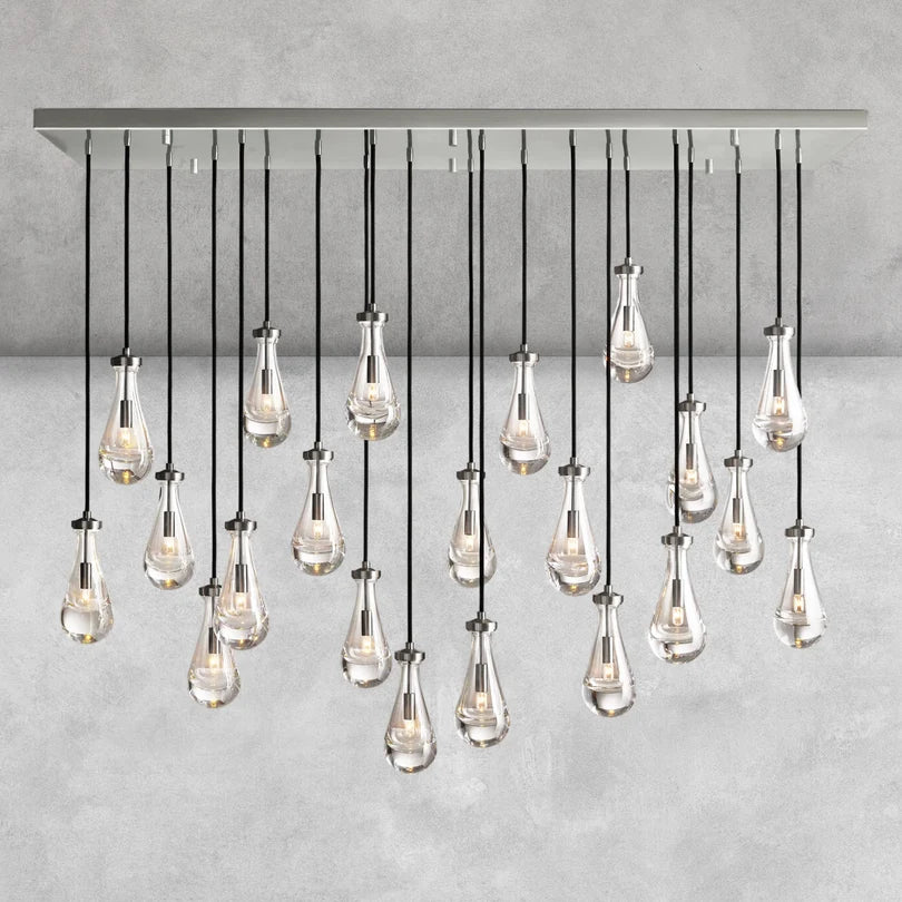 Raindrop Rectangular Chandelier 72"