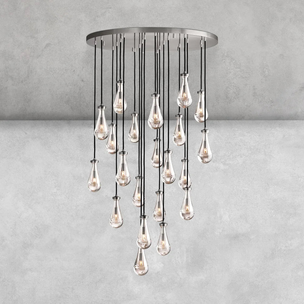 Raindrop Round Chandelier 47"