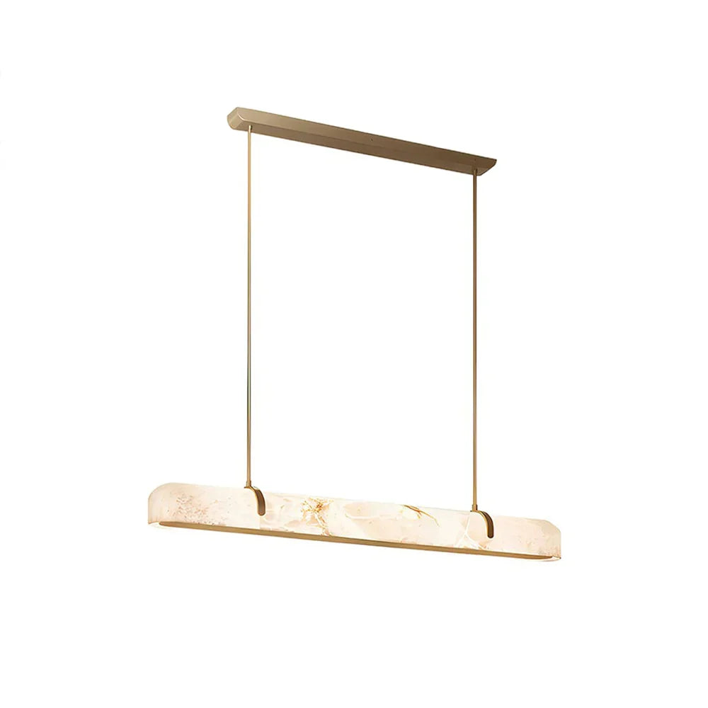 Linear Alabaster Chandelier, Kitchen Island Pendant Light
