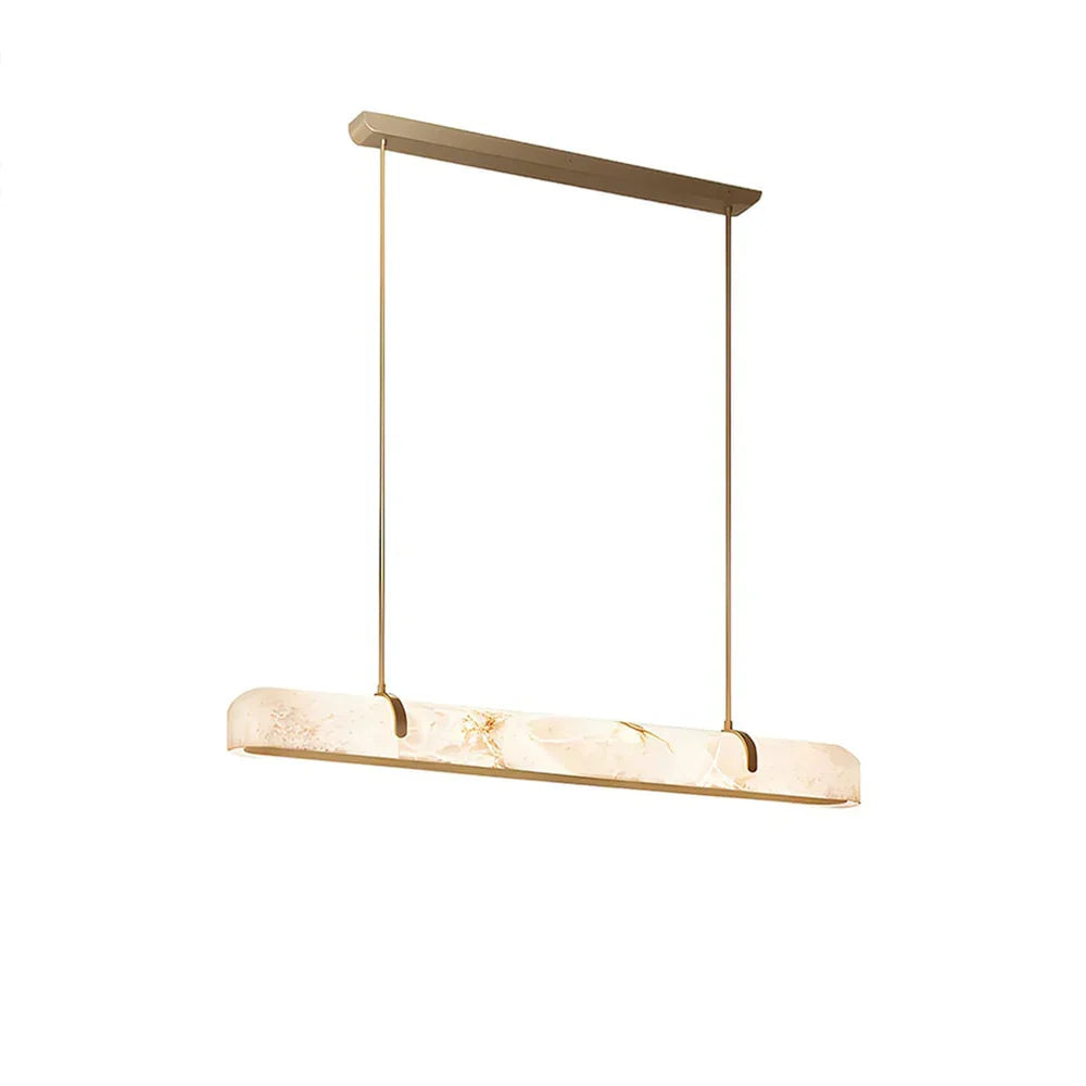 Linear Alabaster Chandelier, Kitchen Island Pendant Light