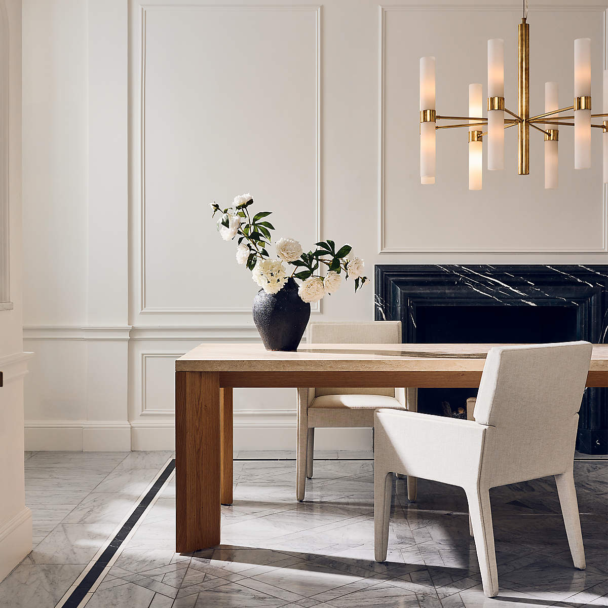 Gilded Glass Chandelier