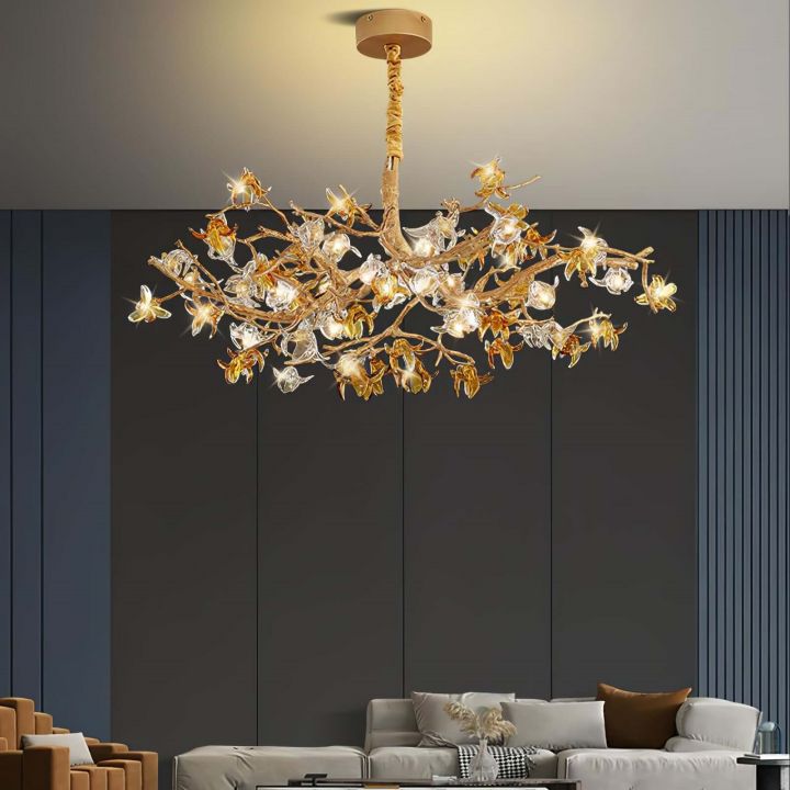Veridian Brass Branch Chandelier