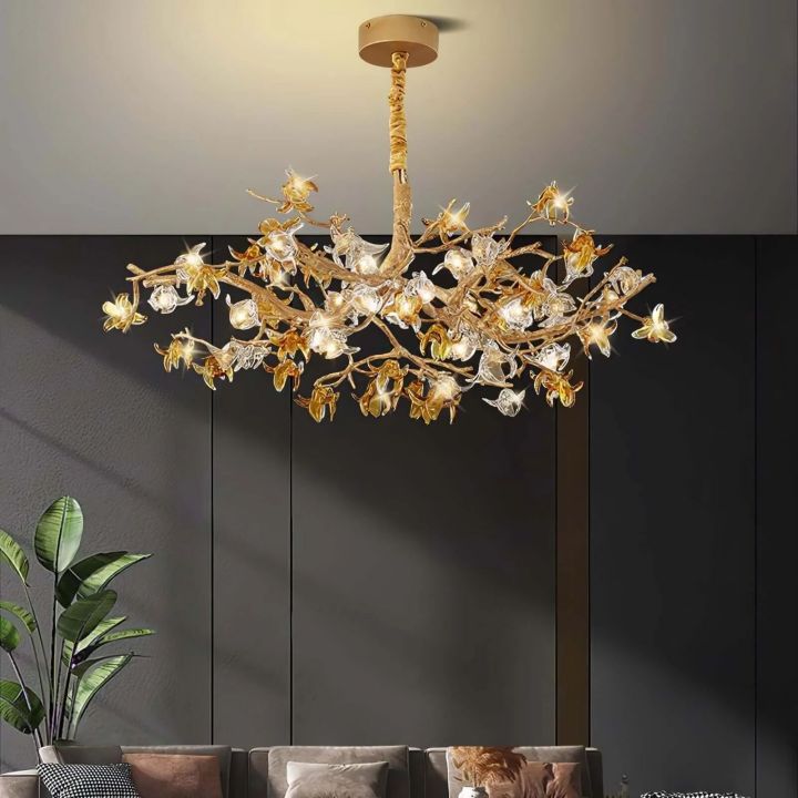 Veridian Brass Branch Chandelier