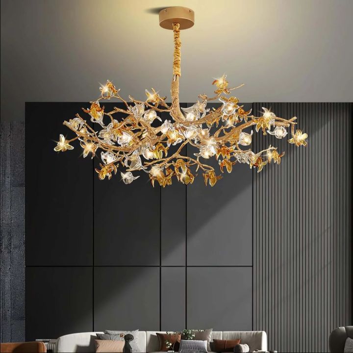 Veridian Brass Branch Chandelier