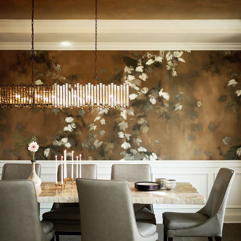 Roselle Glass Rectangular Chandelier