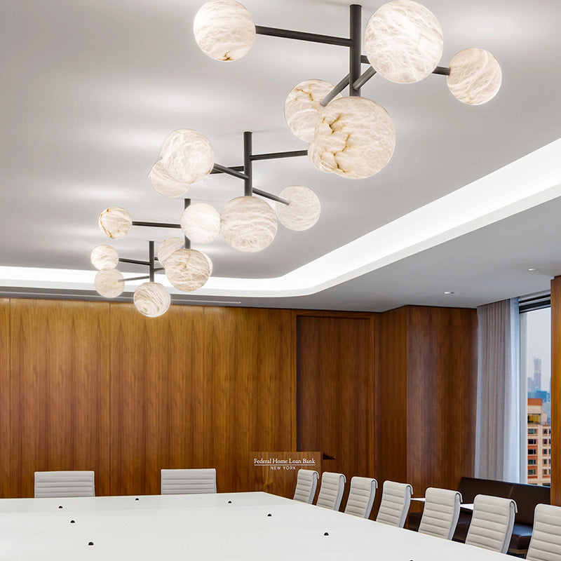 Westhaven Sphere Delight-Modern Artistic Alabaster Chandelier Light