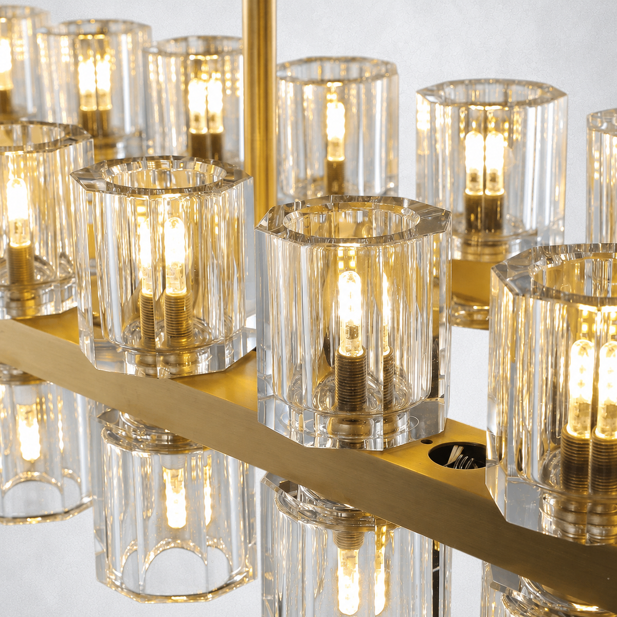 Marlowe Crystal Rectangular Chandelier 54"