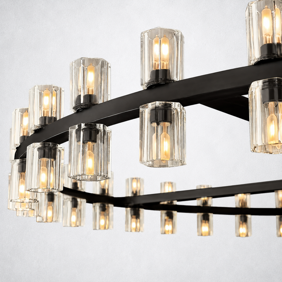 Marlowe Crystal Shades Round Chandelier 60"