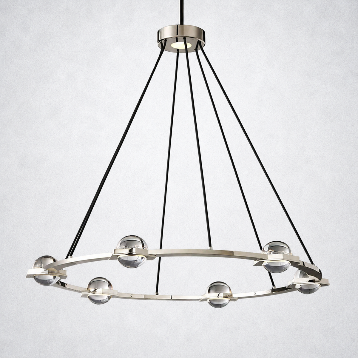 Dorian Crystal Ball Round Chandelier 36"