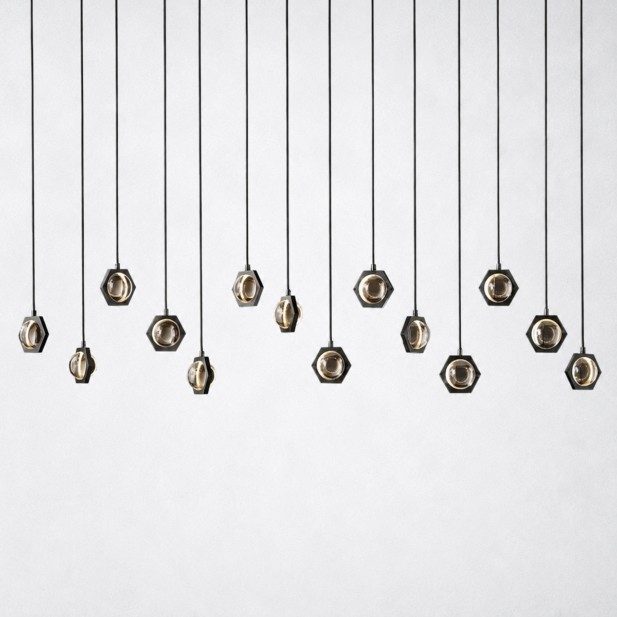 Coikle Crystal Ball Linear Chandelier 72"