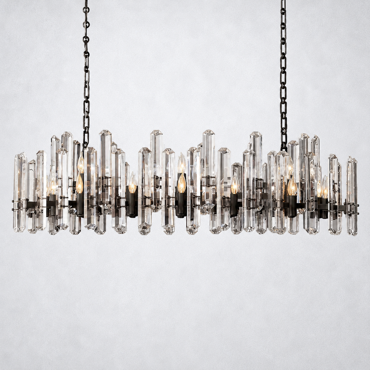 Twilight Prism Linear Chandelier 54"