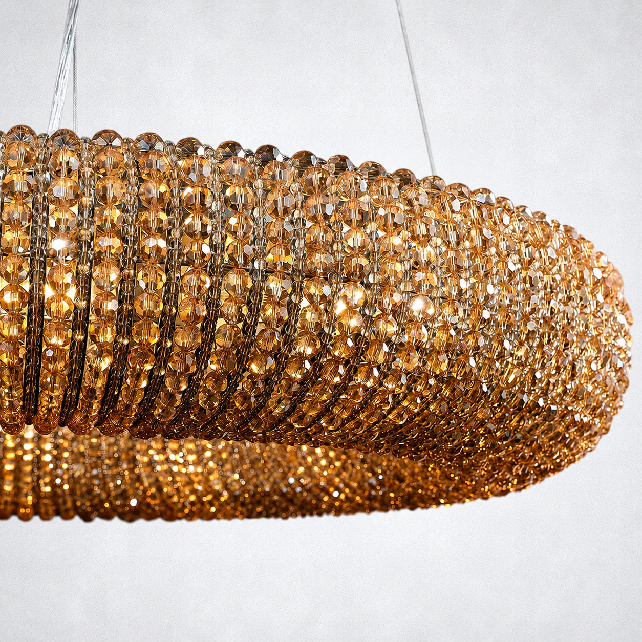 Elysian Crystal Round LED Chandelier 59"