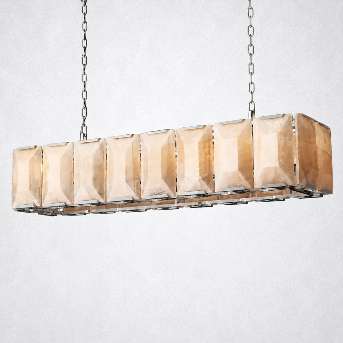 Ellington Alabaster Rectangular Chandelier 54"