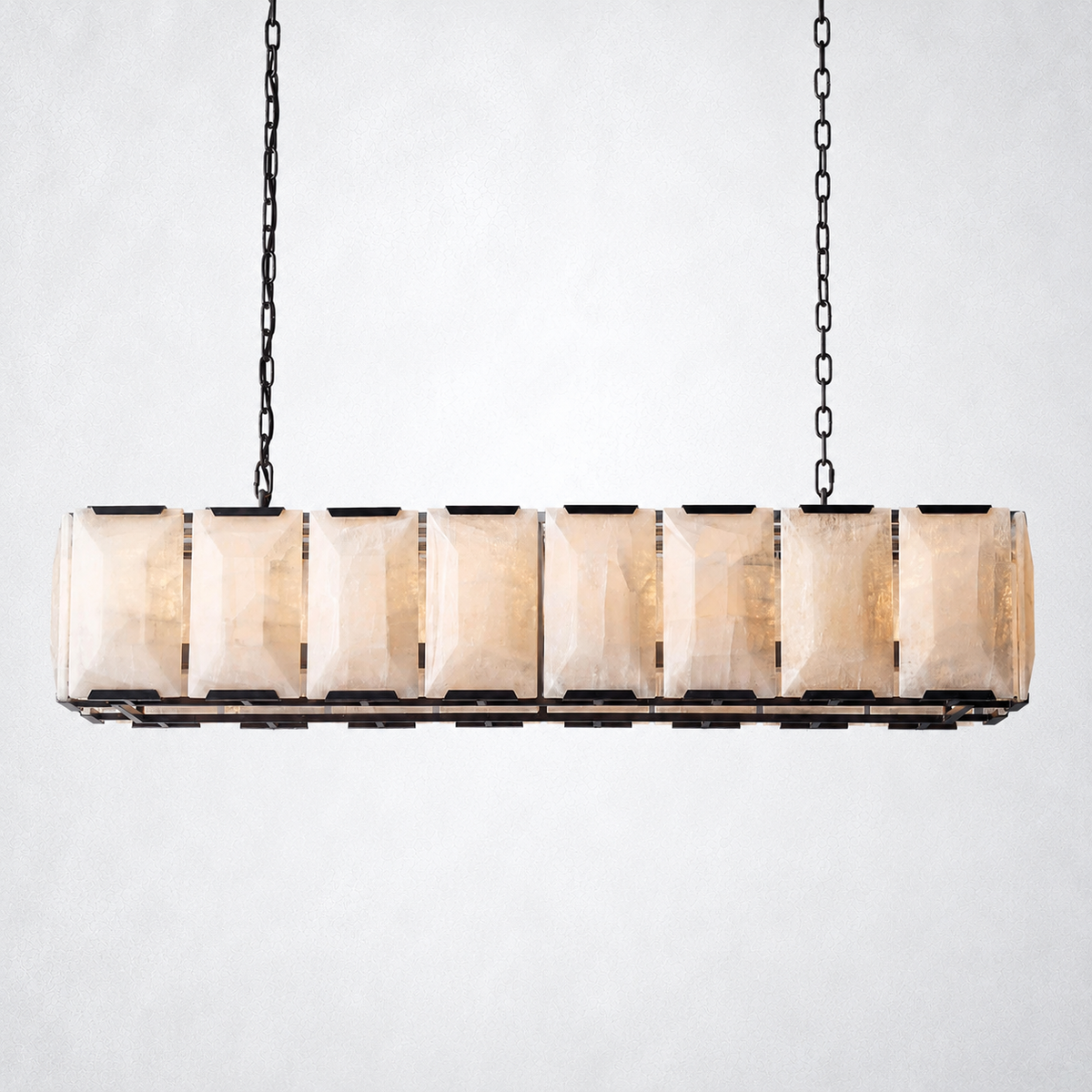 Ellington Alabaster Rectangular Chandelier 54"