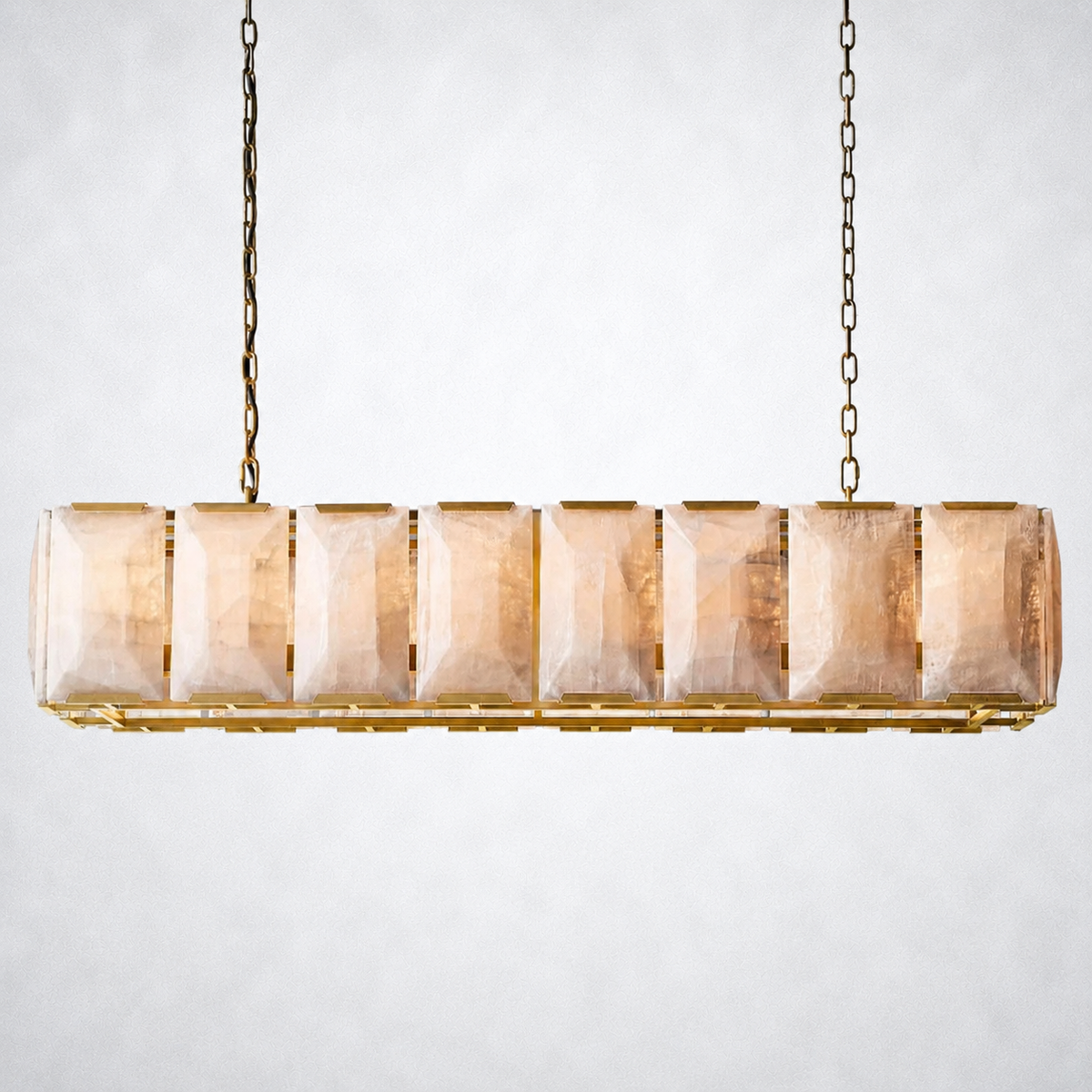 Ellington Alabaster Rectangular Chandelier 54"
