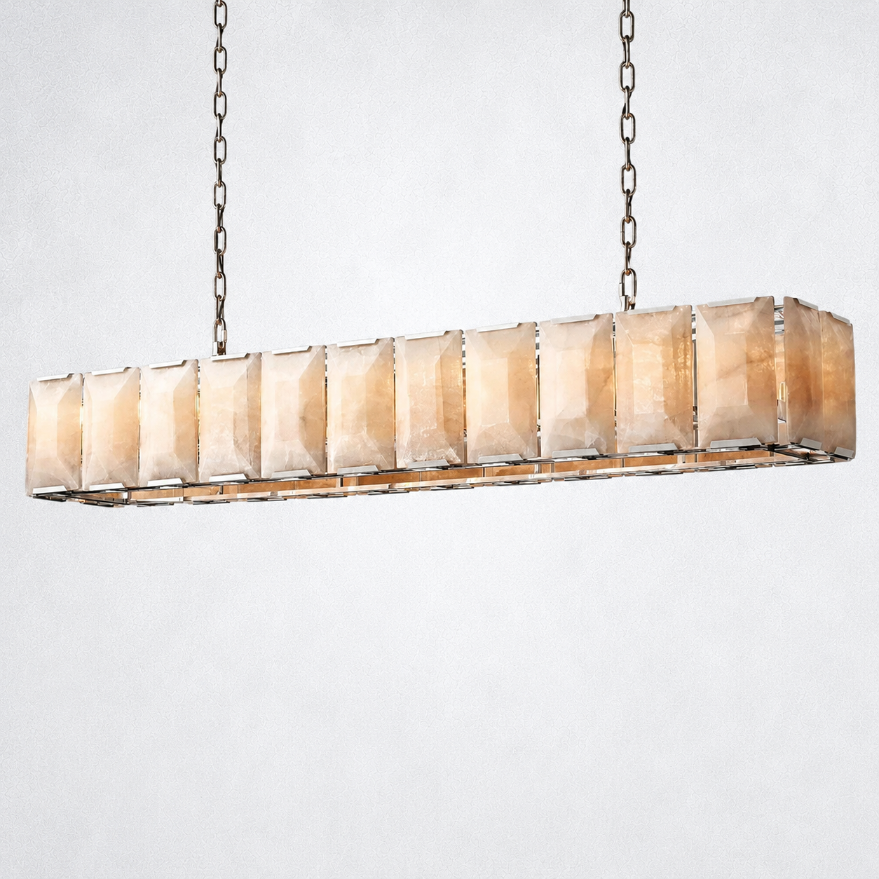 Ellington Alabaster Rectangular Chandelier 74"