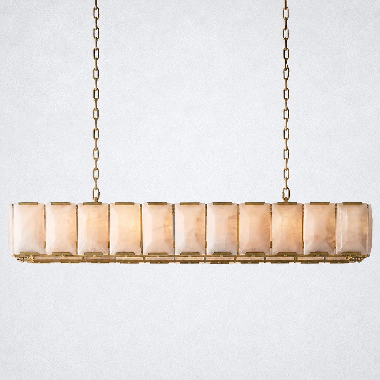 Ellington Alabaster Rectangular Chandelier 74"