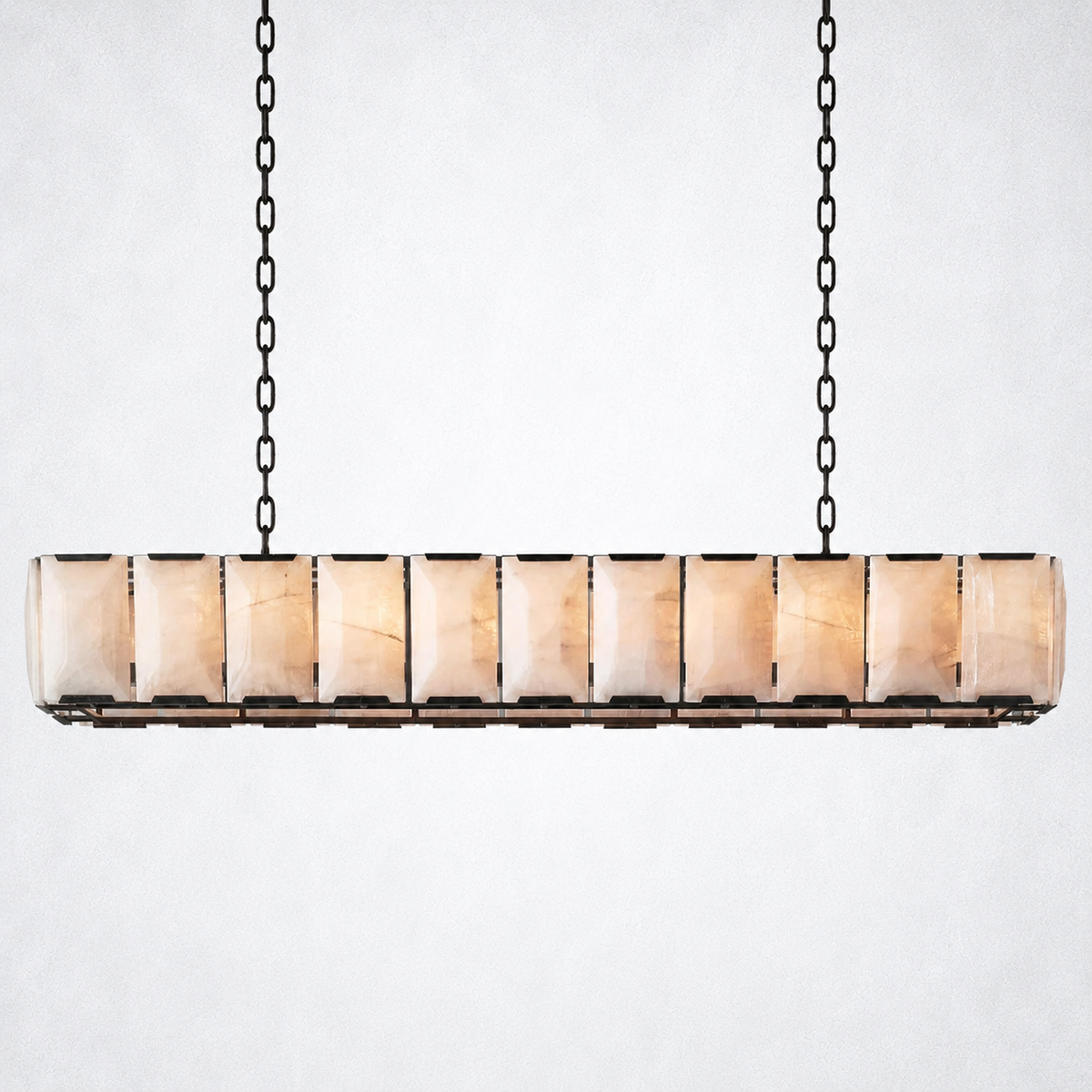 Ellington Alabaster Rectangular Chandelier 74"
