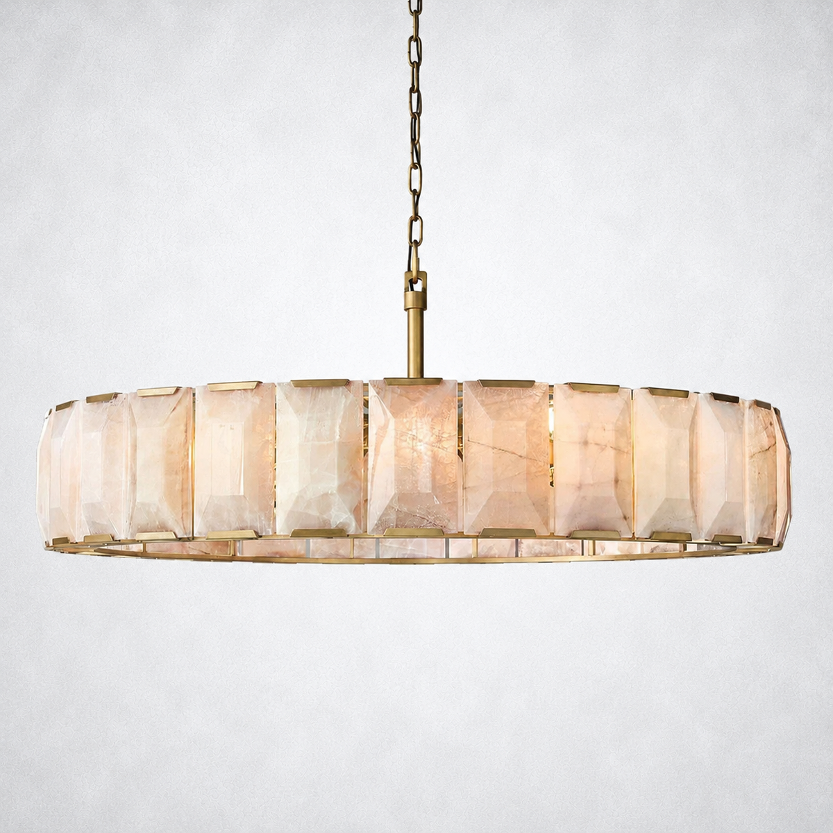 Ellington Alabaster Round Chandelier 60"