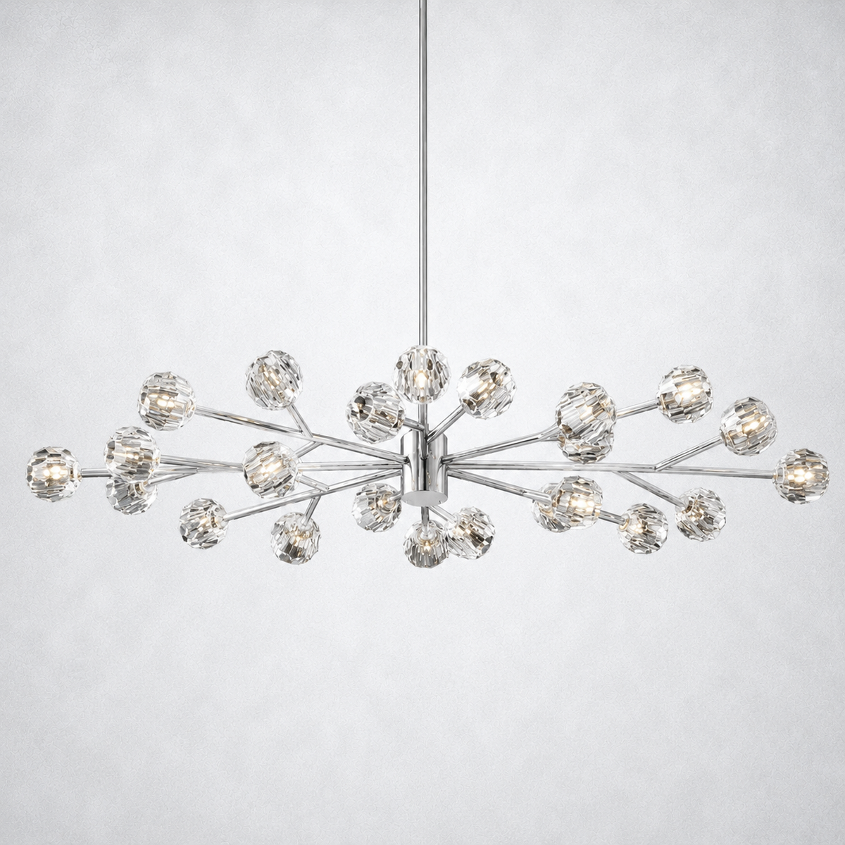 Meridian Clear Crystal Oval Chandelier 72"