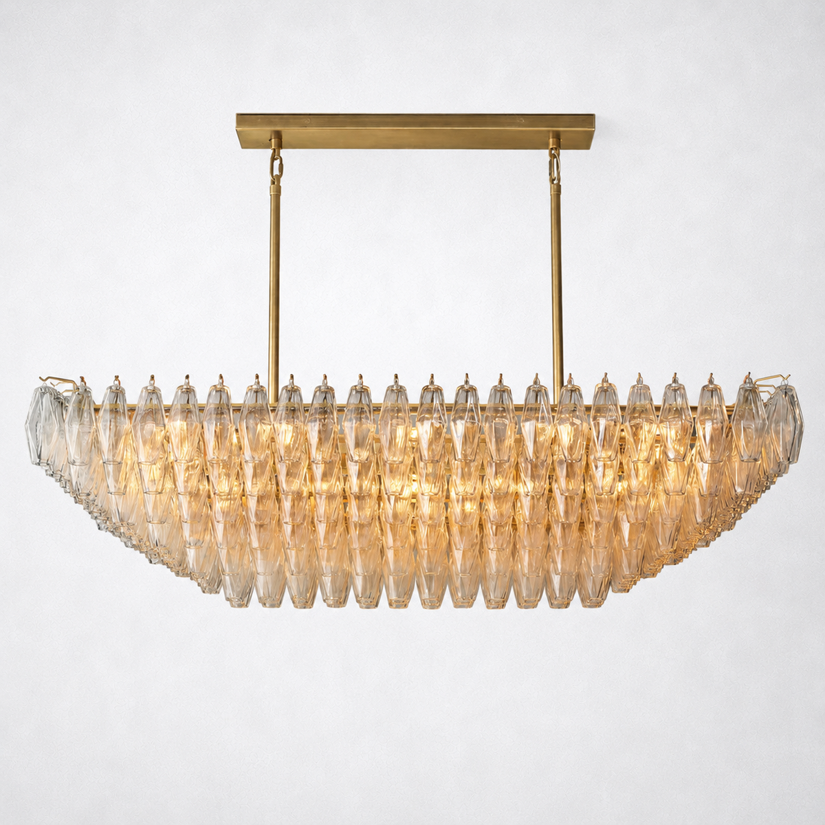 Skylark Crystal Rectangular Chandelier 54"